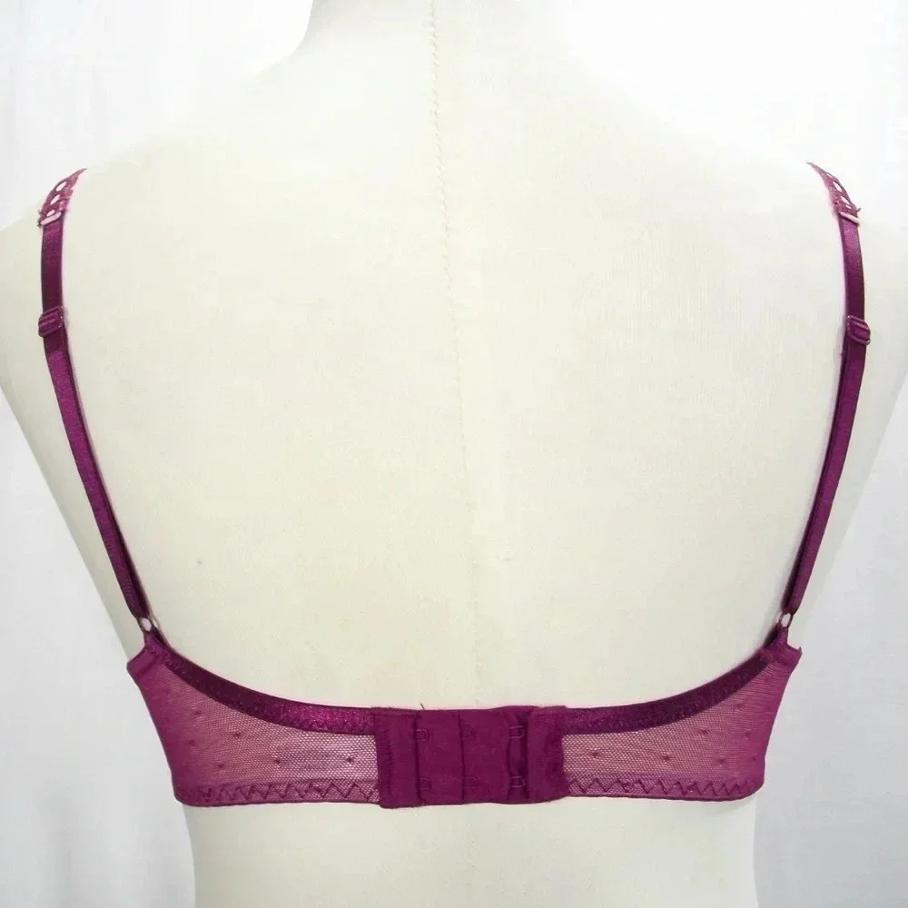 32G Paramour Captivate Unpadded 3 Part Cup UW Bra Grape Wine NWT - Picture 10 of 16